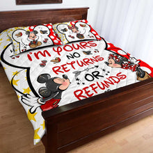 Load image into Gallery viewer, Personalized Mickey Mouse Quilt Set Custom Names Couple Gift