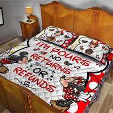 Load image into Gallery viewer, Personalized Mickey Mouse Quilt Set Custom Names Couple Gift