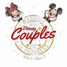 Load image into Gallery viewer, Personalized Disney Couples Trip Warning Decal for Car