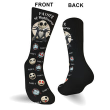 Load image into Gallery viewer, Personalized Nightmare Socks for Dad Custom Names Father's Day Gift