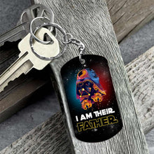 Load image into Gallery viewer, Personalized Stainless Steel Keychain I Am Their Father Gift for Dad