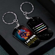 Load image into Gallery viewer, Personalized Stainless Steel Keychain I Am Their Father Gift for Dad