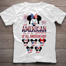 Load image into Gallery viewer, Personalized All American Grandma T-Shirt Hoodie Custom Names Gift