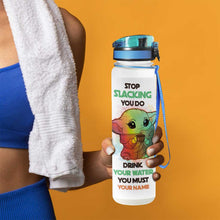 Load image into Gallery viewer, Personalized Water Tracker Bottle with Infuser Custom Name Gift for Kids