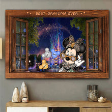 Load image into Gallery viewer, Personalized Best Grandma Ever Mouse Canvas Poster Gift