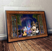 Load image into Gallery viewer, Personalized Best Grandma Ever Mouse Canvas Poster Gift