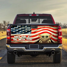 Load image into Gallery viewer, American Flag May The 4th Be With You Truck Tailgate Decal