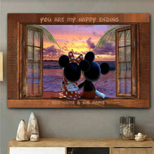 Load image into Gallery viewer, Personalized Couple Canvas You Are My Happy Ending Gift