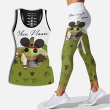 Load image into Gallery viewer, Personalized Hollow Tank Top and Leggings Custom Name Gift