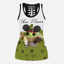 Load image into Gallery viewer, Personalized Hollow Tank Top and Leggings Custom Name Gift