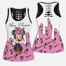 Load image into Gallery viewer, Personalized Minnie Mouse Hollow Tank Top & Leggings Gift for Kids