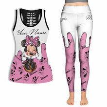 Load image into Gallery viewer, Personalized Minnie Mouse Hollow Tank Top & Leggings Gift for Kids