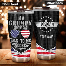 Load image into Gallery viewer, Personalized Independence Day Tumbler Custom Name Gift for Dad