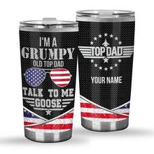 Load image into Gallery viewer, Personalized Independence Day Tumbler Custom Name Gift for Dad