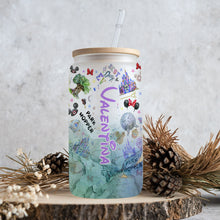 Load image into Gallery viewer, Personalized 16oz Glass Can with Straw Unique Gift for Kids