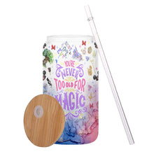 Load image into Gallery viewer, Personalized 16oz Glass Can with Straw Unique Gift for Kids