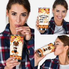 Load image into Gallery viewer, Personalized Fall-Themed Tumbler Custom Name Gift for Halloween and Thanksgiving