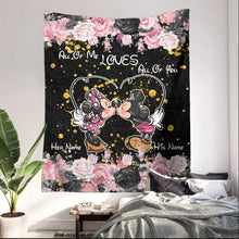 Load image into Gallery viewer, Personalized All Of Me Loves All Of You Mouse Wall Tapestry Gift for Couples