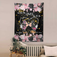 Load image into Gallery viewer, Personalized All Of Me Loves All Of You Mouse Wall Tapestry Gift for Couples
