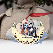 Load image into Gallery viewer, Personalized I Love You To The Moon And Back Ornament for Couples | Custom Christmas Gift