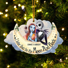 Load image into Gallery viewer, Personalized I Love You To The Moon And Back Ornament for Couples | Custom Christmas Gift