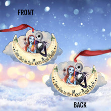 Load image into Gallery viewer, Personalized I Love You To The Moon And Back Ornament for Couples | Custom Christmas Gift