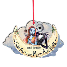 Load image into Gallery viewer, Personalized I Love You To The Moon And Back Ornament for Couples | Custom Christmas Gift