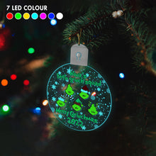 Load image into Gallery viewer, Personalized Round LED Acrylic Ornament for Grandma | Christmas Gift