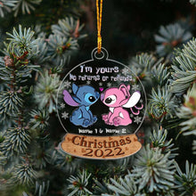 Load image into Gallery viewer, Personalized Christmas Ohana Layers Mix Ornament for Couples