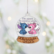 Load image into Gallery viewer, Personalized Christmas Ohana Layers Mix Ornament for Couples