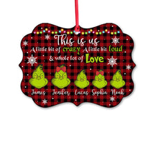 Load image into Gallery viewer, Personalized Christmas Ornament Custom Name Grinch Holiday Decor