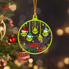 Load image into Gallery viewer, Personalized Merry Grinchmas Christmas Ornament Custom Names Gift
