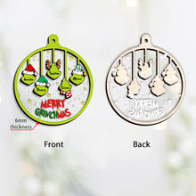 Load image into Gallery viewer, Personalized Merry Grinchmas Christmas Ornament Custom Names Gift