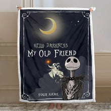 Load image into Gallery viewer, Personalized Hello Darkness Blanket Custom Name Gift for Halloween