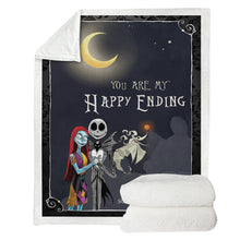 Load image into Gallery viewer, Personalized Nightmare Before Christmas Blanket Custom Name Gift for Couple