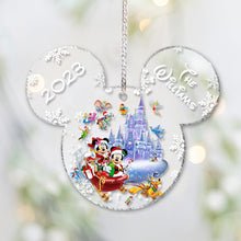 Load image into Gallery viewer, Personalized Mickey Mouse Transparent Christmas Ornament 2023 Gift