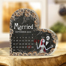 Load image into Gallery viewer, Personalized Acrylic Heart Plaque Custom Name Gift for Married Couples
