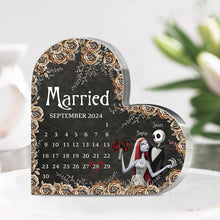 Load image into Gallery viewer, Personalized Acrylic Heart Plaque Custom Name Gift for Married Couples