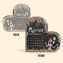 Load image into Gallery viewer, Personalized Acrylic Heart Plaque Custom Name Gift for Married Couples