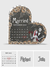 Load image into Gallery viewer, Personalized Acrylic Heart Plaque Custom Name Gift for Married Couples