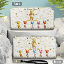 Load image into Gallery viewer, Personalized Mama Bear Leather Long Wallet Custom Name Gift for Mom