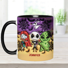 Load image into Gallery viewer, Personalized Nightmare Accent Mug Custom Name Gift for Halloween
