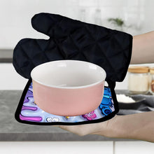 Load image into Gallery viewer, Personalized Ohana Oven Mitts & Pot Holder Set Custom Name Gift for Home