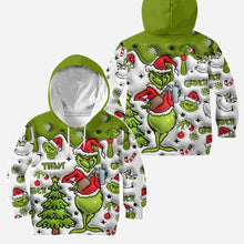 Load image into Gallery viewer, Personalized Grinch Hoodie and Leggings Set Christmas Gift