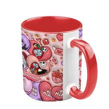 Load image into Gallery viewer, Personalized Valentine's Day Accent Mug Custom Name Gift for Couples