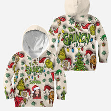 Load image into Gallery viewer, Personalized Grinch Hoodie & Leggings Set Custom Name Gift for Christmas