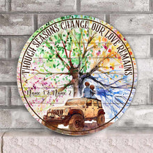 Load image into Gallery viewer, Personalized Round Wood Sign Custom Couple Gift for Anniversary