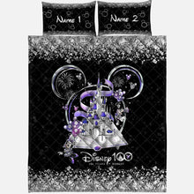 Load image into Gallery viewer, Personalized Disney 100 Years Of Wonder Quilt Set with Pillow Covers