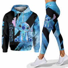 Load image into Gallery viewer, Personalized Hoodie and Leggings Set Ohana Custom Name Gift