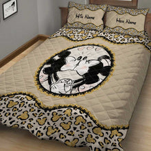 Load image into Gallery viewer, Personalized Couple Mouse Quilt Set Custom Names Gift
